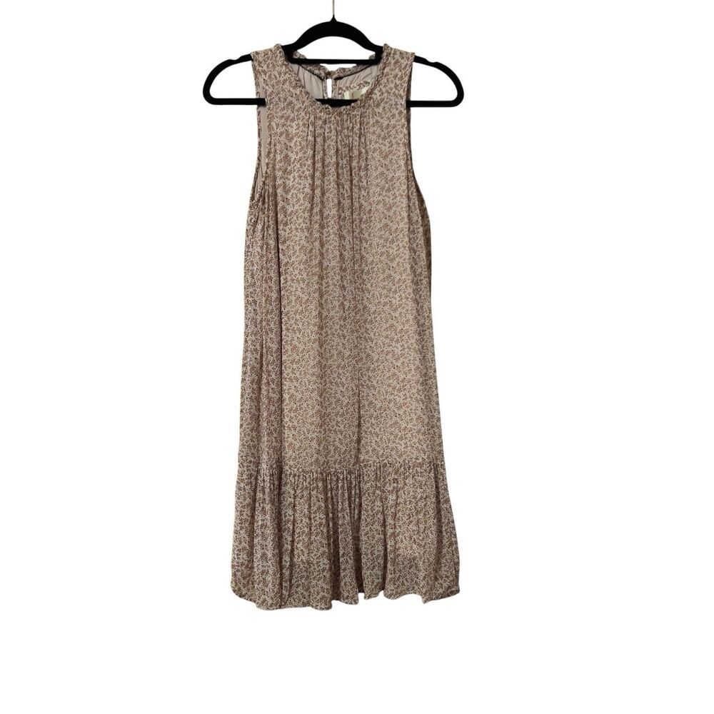 Anthropologie Dress Womens XS Pink Natalie Flounced Tunic Flare Tier Sleeveless